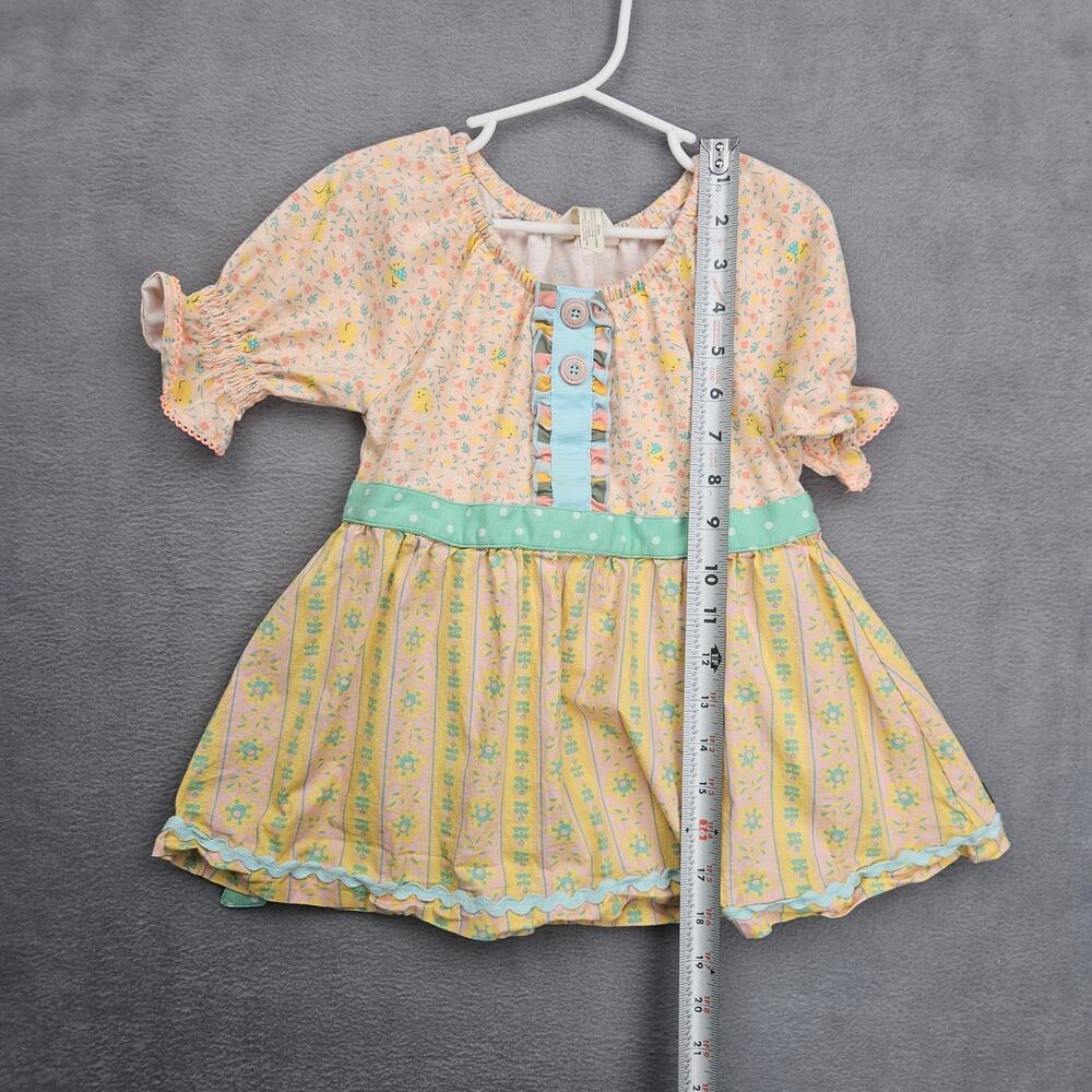 Matilda Jane Girls Floral Bird Dress Peach Pastel Cottagecore Size 6 - Picture 5 of 7